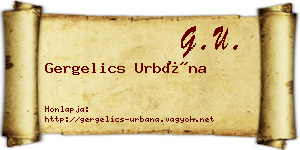 Gergelics Urbána névjegykártya